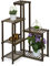 Relaxdays Scaffale Angolare Portafiori in bambù, 6 Ripiani Porta Piante, da Interno, HLP: 101x62x62 cm, Marrone Scuro