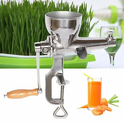 BuRuiYoten Manuelle Entsafter Obst Gemüse Weizengraspresse Handbetrieben Beerenpresse Fruchtpresse Tomatenpresse Obstpresse Saftpresse Manuell Silber
