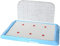 perfk Reutilizable Caja de Arena para Perros Perros Orinal Inodoro Pee Loo Pad Titular Contenedor Pan Bedpan con Cerca Bandeja de Arena para Mascotas, Azul