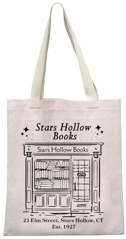 XYANFA Glmore Einkaufstasche für Mädchen, Fernsehsendung, Fans als Geschenk für beste Freundin, Sterne, hohle Bücher, Tragetasche, Stars-Tragetasche