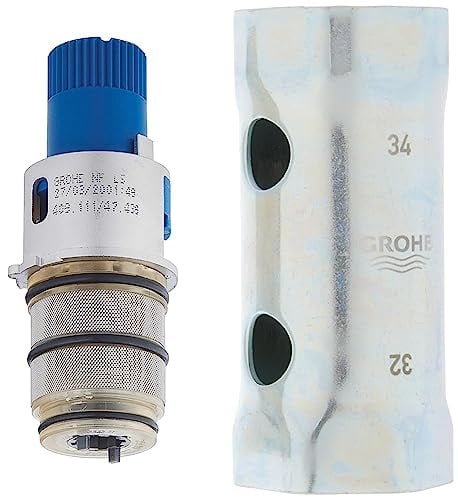 GROHE | Zubehör - Thermostat-Kompaktkartusche | 1/2 Zoll | 47439000 & Zubehör - Steckschlüssel, Chrom, 19332000