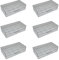 6 Pcs Plastic Battery Organizer Case, 18650/16340 Plastic Battery Storage Case Holder Box for Protecting and Transporting - Transparent