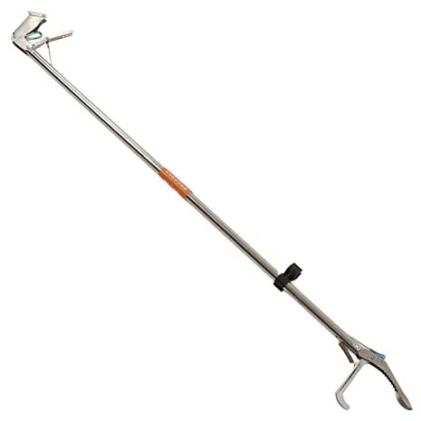 Mumusuki Pinza per Serpenti, Rettile in Acciaio Inossidabile Bastone Pieghevole Autobloccante Forte Strumento di Manipolazione del Serpente Catcher Sicuro per Allevatori di Serpenti