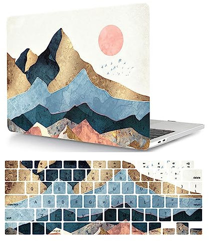 Estuche Dura para Macbook Pro 13 Pulgadas A1278 2012 2011 2010 2009 2008 Versión con CD-ROM, Funda Protettiva Delgada in Plastica & Cubierta de Teclado, Montaña