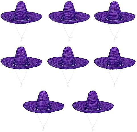 Boland - Sombrero Puebla, 8 piezas en un set, diámetro 49 cm, disfraz mexicano, sombrero para el sol, accesorio para disfraces de carnaval
