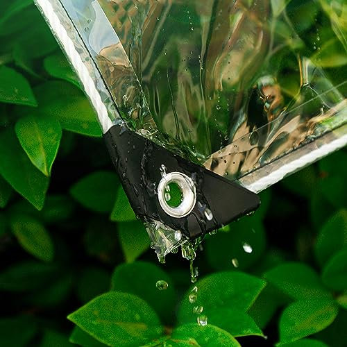 KGUDYS Abdeckplane Wasserdicht Heavy Duty,Plane Mit ösen Transparent,Pflanzenschutz Regen-Vorhänge,Wetterfest/Reißfest,Abdeckplanen Für Sonne Und Regen Für Gewächshaus,Garten,WxH-1.8x3.3m/5.9x10.8ft
