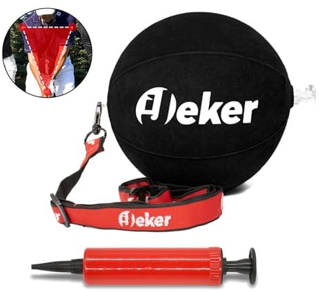 IJEKER Golf Smart Ball, Swing Training Aids, Inflatable Impact Ball, Posture Correction Practice Trainer Aid with Pump for Beginners and Pros
