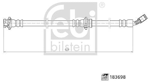Febi Bremsschlauch Vorderachse links passend für Qashqai X-Trail | 183698