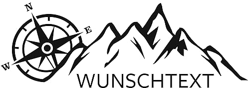 KLEBEKÖNIG Wunschtext Gebrige Berg Aufkleber Wohnmobil Wohnwagen personalisierbar Autoaufkleber Auto Caravan Motorrad