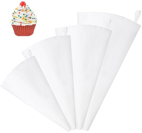 YDHfdc 4 Piezas Manga Pastelera Profesional 45/40/35/30 cm Manga Pastelera Reutilizable Mangas Pasteleras para DIY Decorar Pasteles, Galletas, Cupcakes