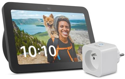 Echo Show 8 (3e génération) | Anthracite + Sengled Smart Plug, Fonctionne avec Alexa - Kit de démarrage Maison connectée