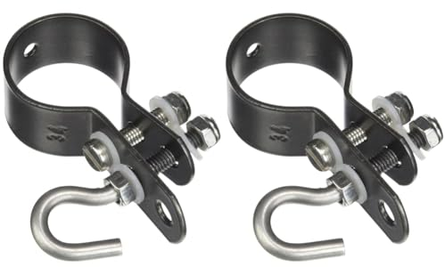 Alberts 655662 Schelle für Geflechtspannstäbe | verzinkt, anthrazit-metallic | Schellen-Ø 34 mm (Packung mit 2)