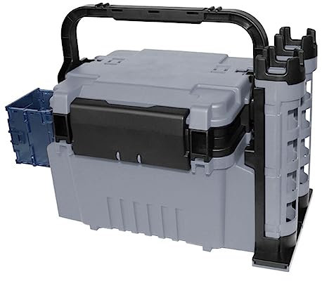 HUIOP Scatola da Pesca Portatile con Portabottiglie e Tubi Portacanne, Scatola da Pesca Portatile