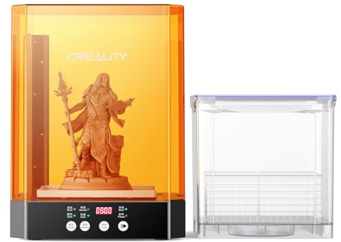Creality Wash and Cure UW-03, 2 in 1 Wasch- und Aushärtemaschine für LCD/DLP/SLA Resin 3D Drucker, Wascheimer und 360° drehbare UV-Härtungsvorrichtung, Waschen Größe 210x160x200mm