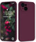 HGH für iPhone 13 Hülle Liquid Silikon,Handyhülle für iPhone 13 Case Cover [Soft Anti-Scratch Microfiber Lining] Dünn Full Body Protection Stoßfest für iPhone 13 6.1 Dunkelkirsch