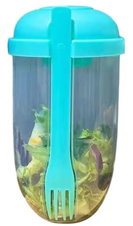 Salad Cup with Fork Lid Meal Prep Salad Cup Salad Cup with Lid Fork Leak-proof Salad Shaker Large Capacity Fruit Vegetable Container for Home Travel Green