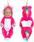 Puppenkleidung 43 cm, Puppenkleidung für Babypuppen Enthält EIN Kleid, Neuer Absatz Kleidung Bekleidung Outfits für Baby Puppen 14-18Inch(Rose rot)