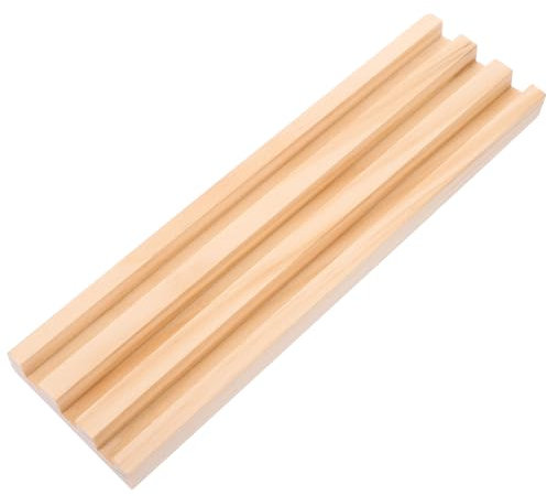 VICASKY Domino-Tabletts Aus Holz Mexikanischer Zug Domino-Ständer Domino-Fliesenhalter Domino-Holzhalter Organizer Domino-Basis Für Mahjong-Spiel 25 cm