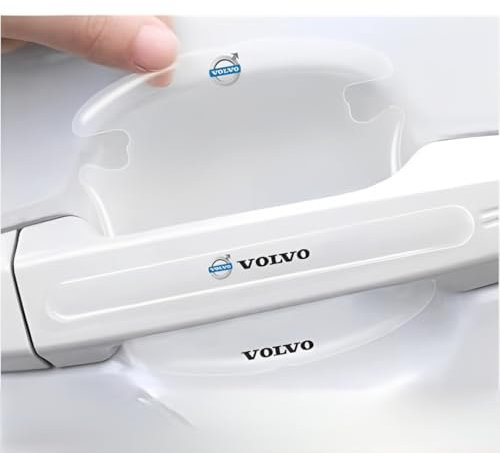 Schutz Aufkleber für Auto Türgriffe für Volvo XC40 XC60 XC70 XC90,Epoxidmaterial Transparent Kratzern Schutz Autotür Griffe Schutz Türschüsselschutz mit Emblem Logo