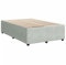 vidaXL Bettgestell, Polsterbett Bett für Schlafzimmer, Bettrahmen mit Lattenrost, Doppelbett Schlafzimmerbett, Hellgrau 120x190cm Samt