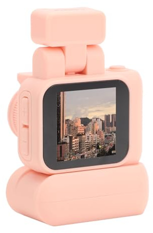 Mini Caméra Porte-clés, Caméscope Enregistreur Vidéo de Poche Minuscule 1080P, avec écran de 1,44 Pouces, Caméra Miniature avec Flash, Filtres Intégrés (Pink)