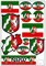 Daged NRW Flaggen Fahne Set 9 Stück Aufkleber selbstklebend Sticker BL