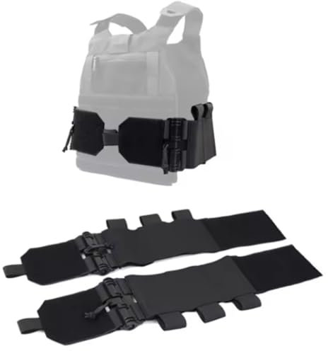 Tactical Vest Cummerbund Quick Release Mounting Strap for Vest JPC/LBT/LBX/FCPC with Magazine Pouches Airsoft Gear. (BK)