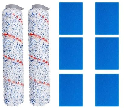 WZGLL Nass-/Trockensauger-Bürstenrolle, Vorgefilterter Schaumstoff (kompatibel Mit Tineco IFloor HF10E-01), Hauptbürste, Schwammfilter(Integration)