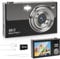 Digital Camera - 68MP Autofocus with 2.8 LCD Screen 16X Digital Zoom Anti-Shake Photography Vlogging Compact Photo Camera with 32gb SD Card for Kids Students Beginners Teens (Black+Grey)