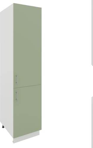JD Greta Adjustable Kitchen Tall Larder Unit - 500mm - Tall Cabinet with Doors - Sage Green Matt