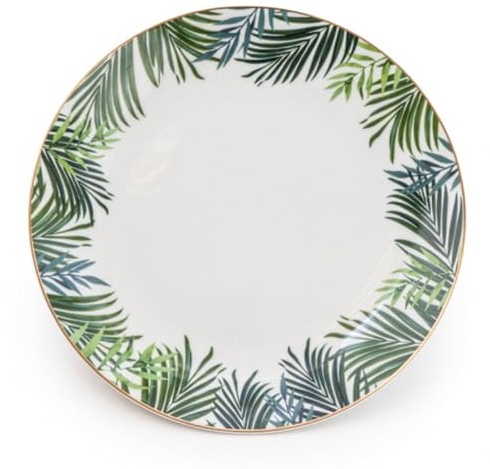 Madison & Mayfair Emerald Green Eden Set of Four Dinner Plates
