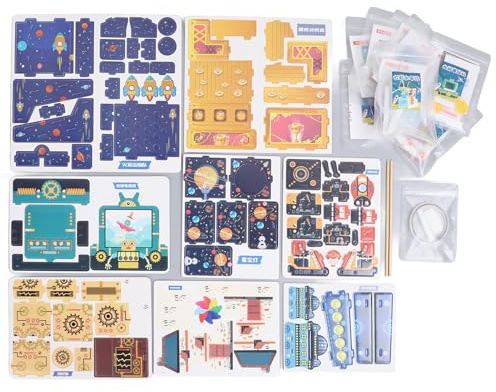 Kids Science Experiment Kit for DIY Building Projects - EVA Board Assembly Puzzles and STEM Education Model Toys with Multiple Specifications and Complete Accessories for Hands On