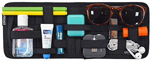 Cocoon GRID-IT - Sonnenblende Organizer mit elastischen Bändern / Auto Zubehör / KFZ Organizer / Multifunktionales Organisationssystem für das Auto / Brett für Sonnenblende – Schwarz / 34,4x1,7x13,3cm
