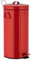 Poubelle de cuisine à pédale 30L Vintage BROOKLYN Rouge en acier Inox avec seau