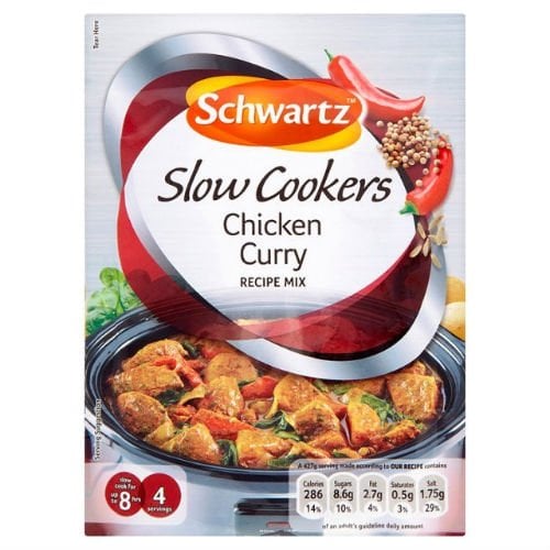 Schwartz Slow Cookers Chicken Curry 33g case of 8