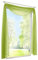 BAILEY JO 1er-Pack Querbehang Transparent Voile Freihanddeko Gardinen Schals (HxB 145x600cm, Grün)