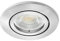 linovum LED Decken Einbauleuchte flach nur 34mm Einbautiefe, Spot in rund schwenkbar Edelstahl Optik, Einbaustrahler mit 4W LED Modul warmweiß