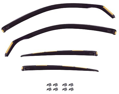 J&J AUTOMOTIVE | Windabweiser Passend Für A6 C6 Limousine 2004-2011, Heko Regenabweiser, Getönt, Set 4-Teilig, Vorne, Hinten, Aerodynamisch