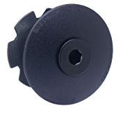 Sixpack Racing Bedrohung Stern und Stöpsel für MTB-Vorbau, Erwachsene, Unisex, Stealth Black, Einheitsgröße