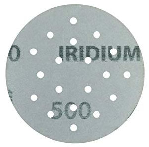 Mirka Iridium Premium-Schleifpapier Ø 77mm 20H Klett Korn 320, 50 Stk/Zum Schleifen von Lack, Spachtel, Grundierung, Holz, Stahl, Mineralwerkstoffe, Kunststoff