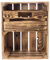 Vintage Möbel 24 GmbH 3 schöne geflammte Holzkisten/Obstkiste mit Schublade, ideal für Regalsysteme aus Holz oder als Nachttisch, neu, DIY, 40x30x50cm