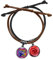Constellation Taurus Mexicon Cultura Incisione Bracciale Corda Catena in Pelle Rosa Braccialetto