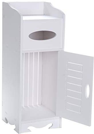 Youyijia Bathroom Storage Unit 55x21x21cm Bathroom Floor Cabinet Small Bathroom Storage Corner Floor Cabinet Floor Standing with Doors and Shelves for Bathroom
