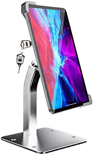 Woleyi Anti-Diebstahl-Kiosk-Ständer für den Schreibtisch, robust, mit Sicherheitsschloss und Schlüssel, kompatibel iPad Pro/Air/Mini, Galaxy Tabs, Surface, mehr Tablets 7-11 Zoll (17,8-27,9 cm)