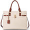 Bostanten Femmes Sac Serviette Cuir Véritable 15,6 Laptop Mallette Sac Messager Dames Sac à Main Porte-Documents Sac Fourre-tout Vintage Beige