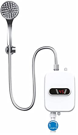 Mini chauffe-eau électrique instantané 3500 W - Petit chauffe-eau instantané - Avec pommeau de douche