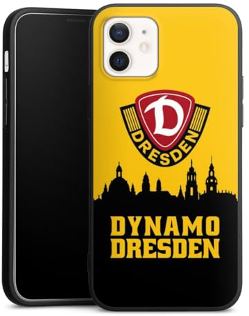 Premium Silikon Hülle kompatibel mit Apple iPhone 12 Handyhülle schwarz Case SG Dynamo Dresden Skyline SGD