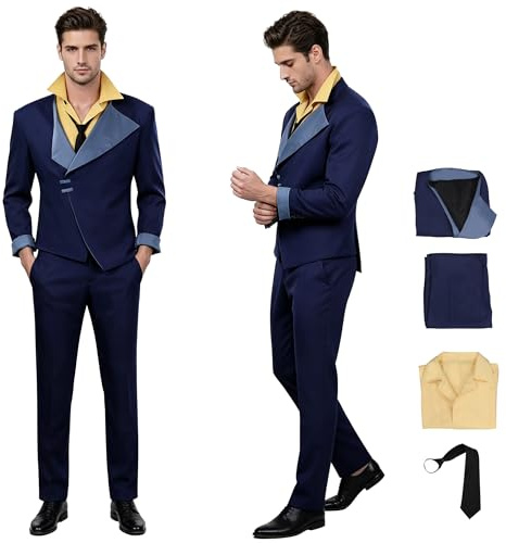 Roocnie Spike Spiegel Cosplay Costume Anime Outfit for Halloween Bounty Hunter Suit Set Faye