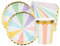 Isola Party Kit festa di compleanno multicolor tinta unita colori pastello (16 piatti di carta ⌀ 23 cm, 16 bicchieri di carta 266 ml, 16 tovaglioli di carta 33x33 cm)