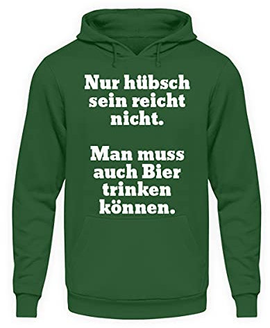 Sweat à capuche unisexe, vert bouteille, L